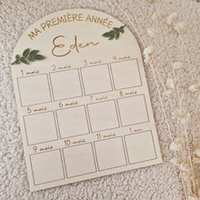 Charger l'image dans la galerie, pancarte ma première année bois personnalisée